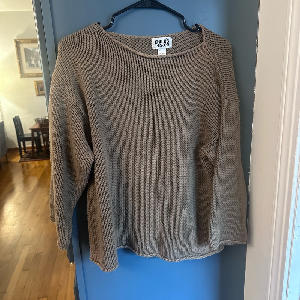 Chico's Classic Brown Crew Neck Sweater